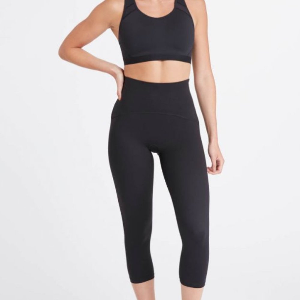 SPANX Booty Boost Active Cropped Leggings Black S